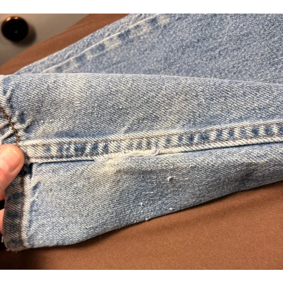 KEY Blue Straight Jeans Waist 30 Distressed Vintage Denim - Picture 7 of 9